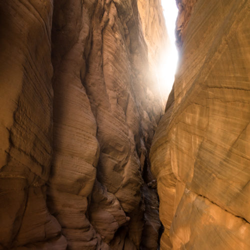 At the end of the Bull Valley Gorge is the biggest slot canyon I found on the whole Hayduke.